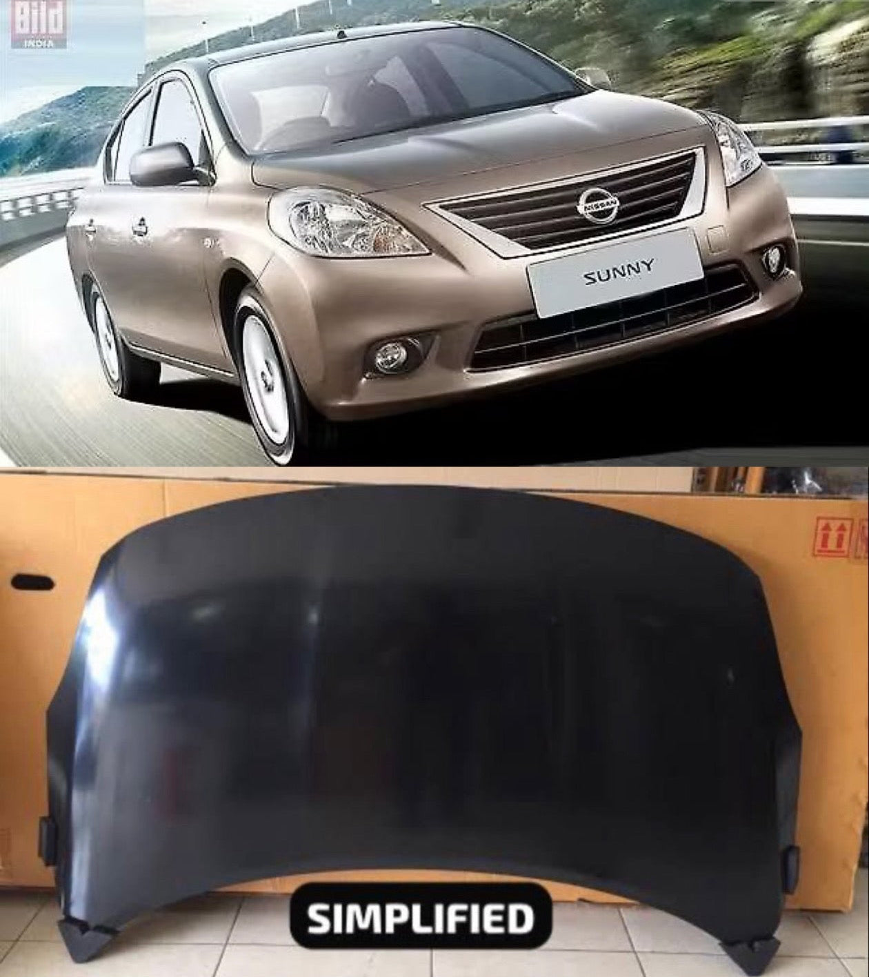 Nissan Sunny Type 1 2011-13 Bonnet Hood | OEM Grade | Brand New