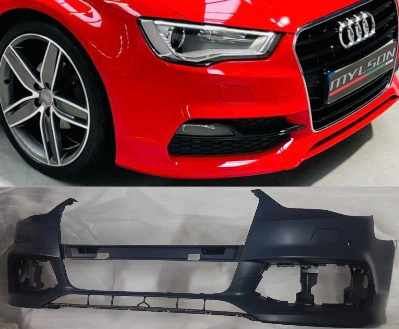 Audi A3 2014-16 Sline Front Bumper With Fog Lamp Slot | OEM Grade | Brand New