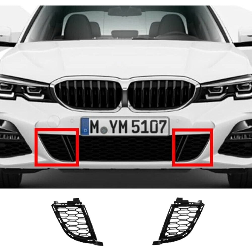Bmw 3 Series G20 Msport 2019-22 Front Bumper Lower Grill Corner Pieces | OEM Grade | Brand New