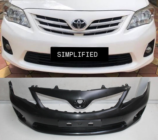 Corolla Altis Type 2 2010-13 Front Bumper | OEM Grade | Brand New