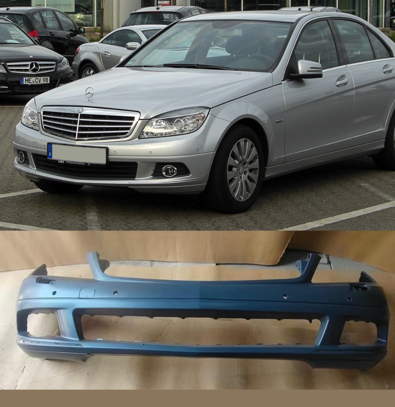 Mercedes Benz C Class W204 Front Bumper (2007-2014) | OEM Grade | Brand New